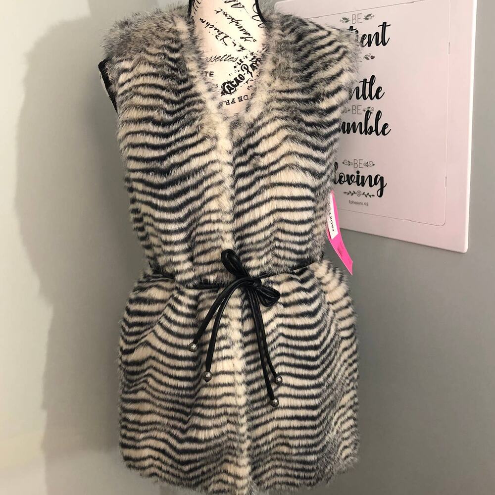 Betsey Johnson Zebra Print Vest